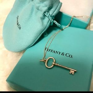 Authentic tiffany and co  key necklace